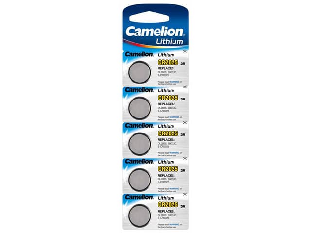 Батарейка Camelion CR2025/5bl 3V (5) (50)