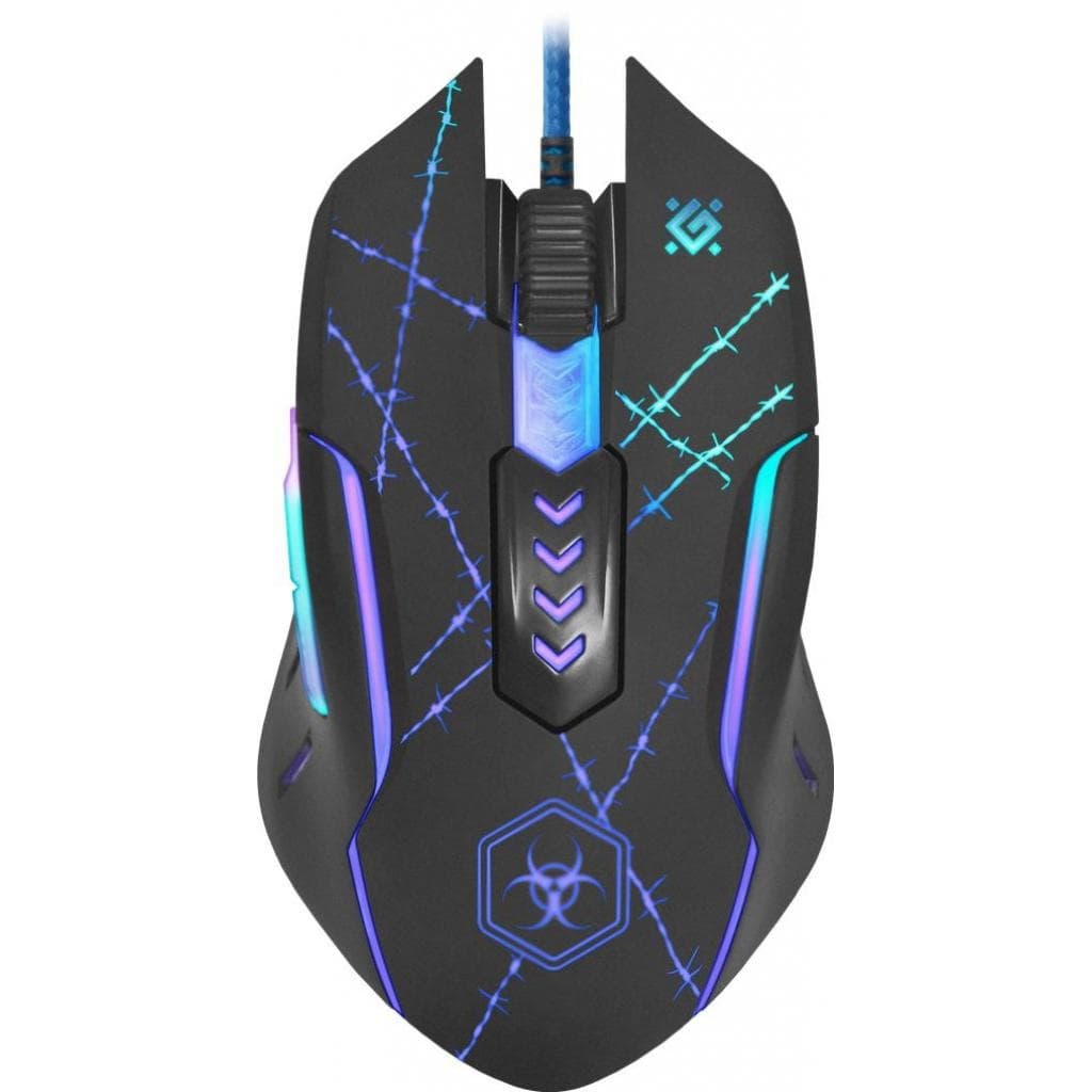 Мишка ігрова Defender Forced GM-020L 6кнопок 3200dpi+килимок USB black №52020