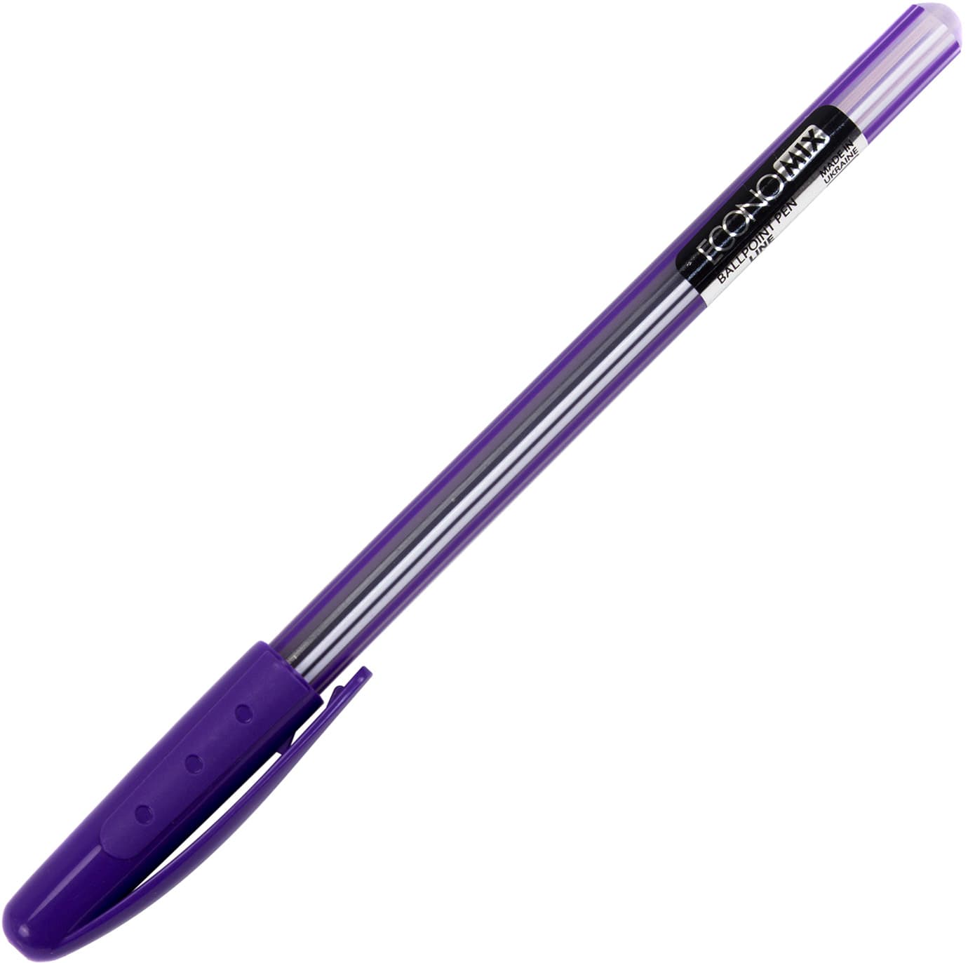 Ручка масляная шариковая Economix Line 0,7 мм фиолетовая (50) (100) (2000) E10196-12