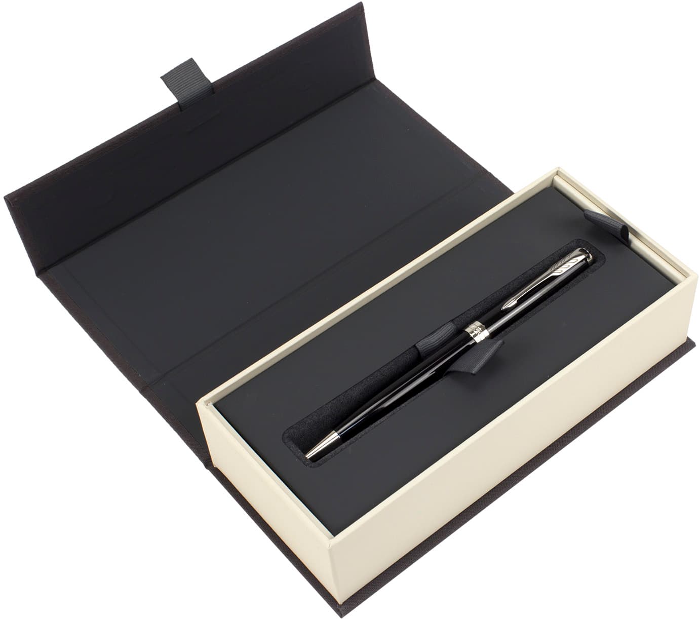 Ручка кулькова Parker Sonnet 17 Black Lacquer хром 86132