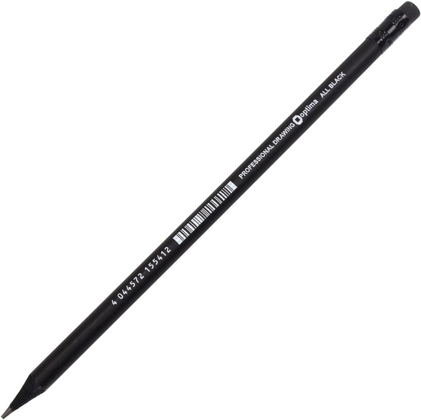 Олівець графітний Optima All black HB з гумкою (12) (144) O15541