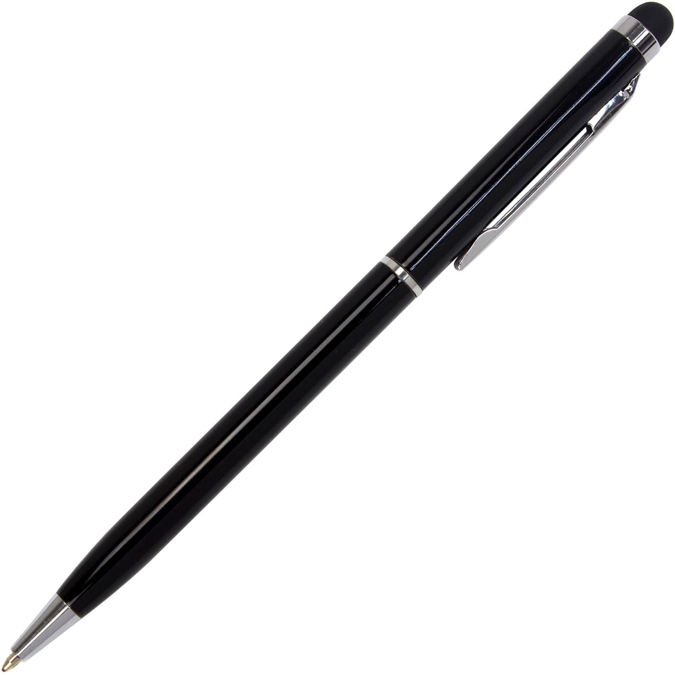 Ручка шариковая Economix Stylus металлическая корпус черный синяя (50) E10308-01