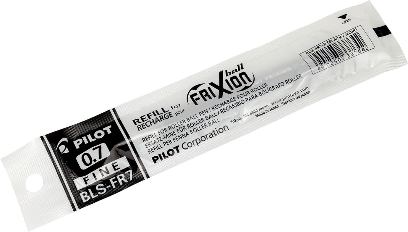 Стержень гелевый Pilot Frixion 0,7мм черный для BL-FR7 (12) (144) BLS-FR-7-B