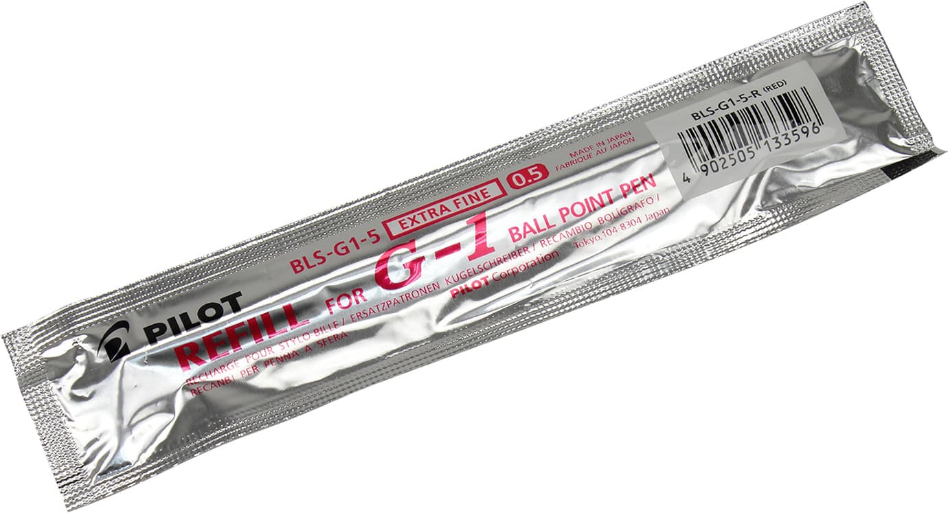 Стержень гелевый Pilot 0,5мм красный для BL-G1, BLGP-G1 (12) BLS-G1-5-R