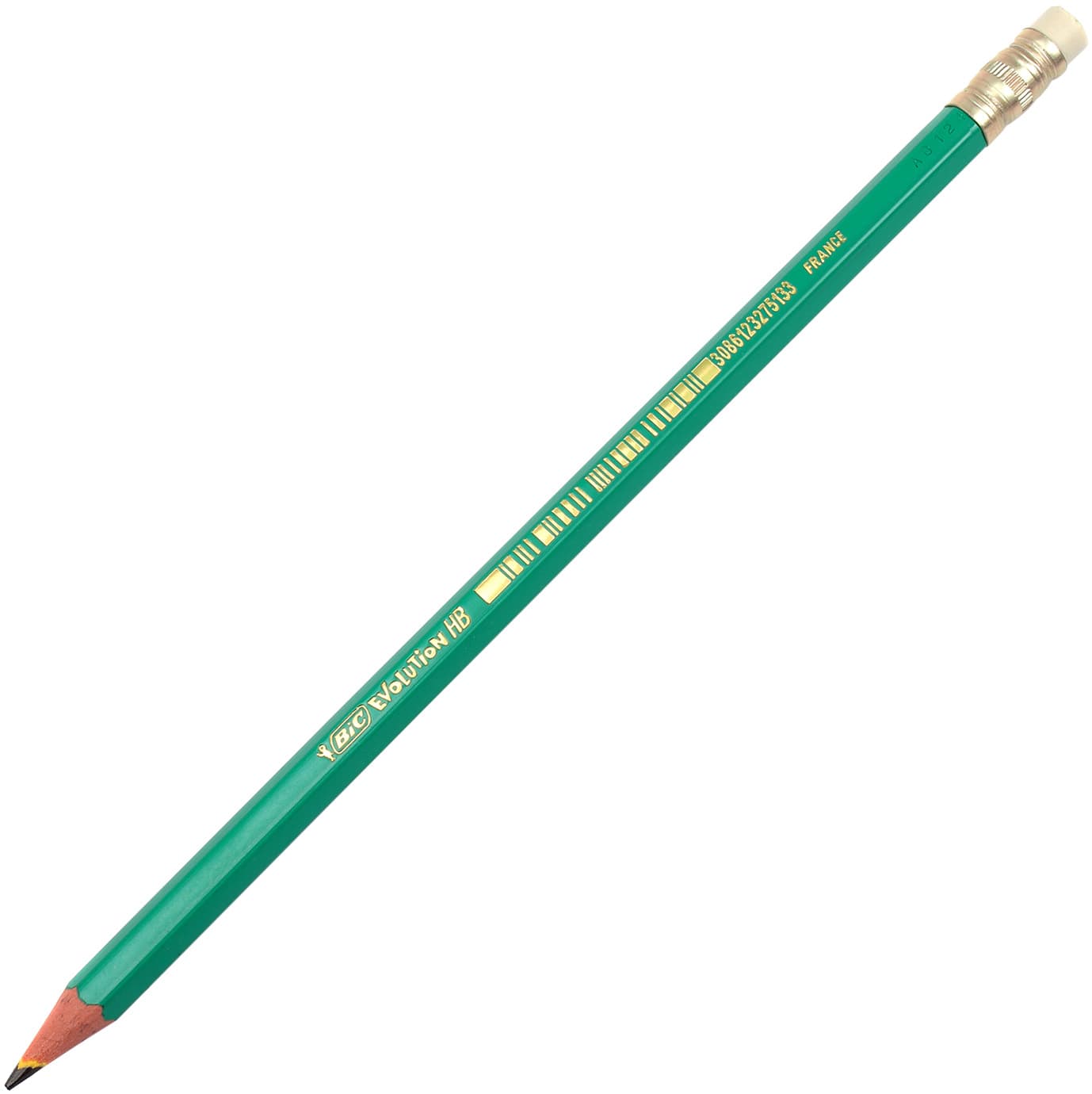 Олівець графітний Bic Еволюшн зелений з гумкою (4) (12) (72) 880332/924/012