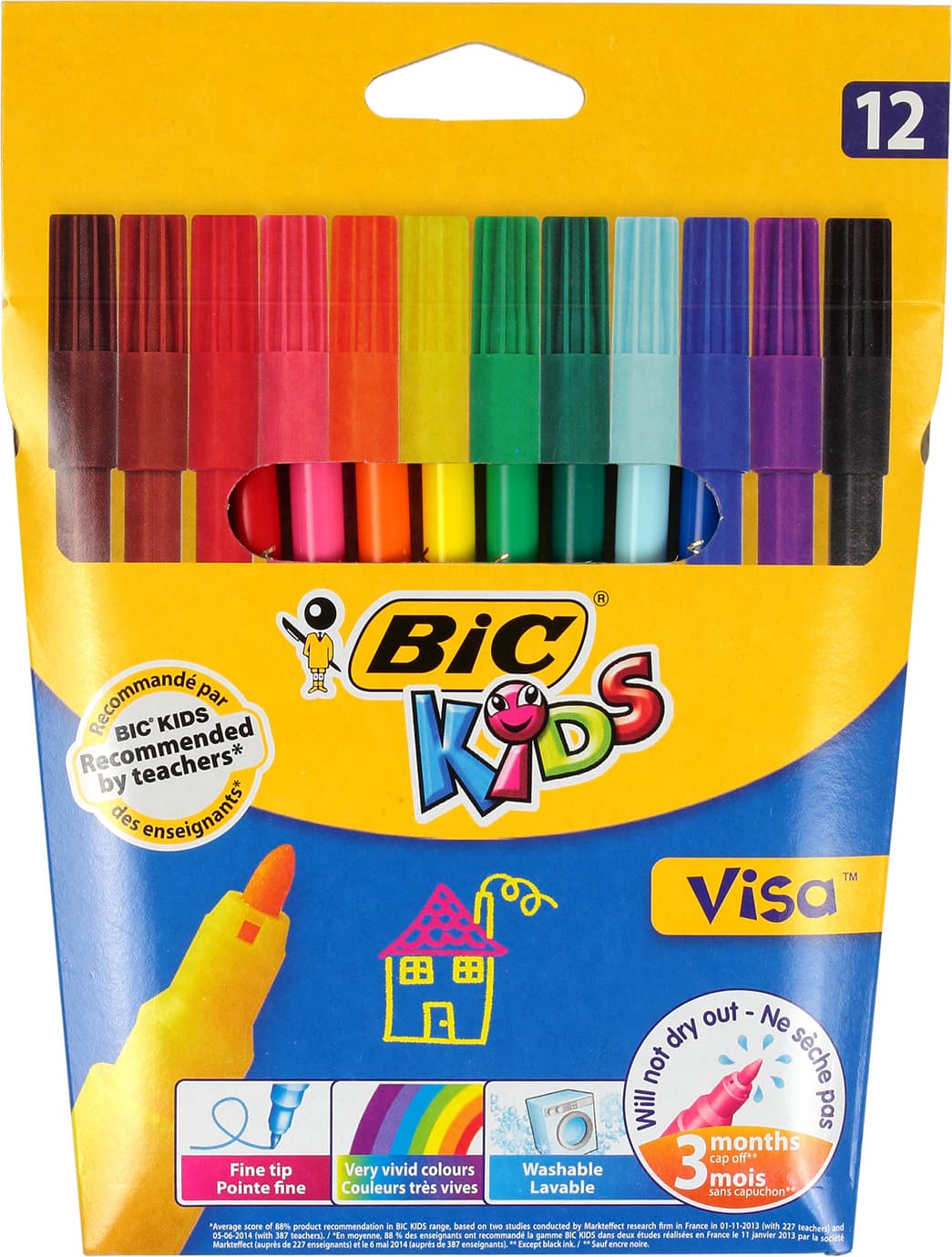 Фломастери Bic Visa Kids 12 кольорів 880 888695