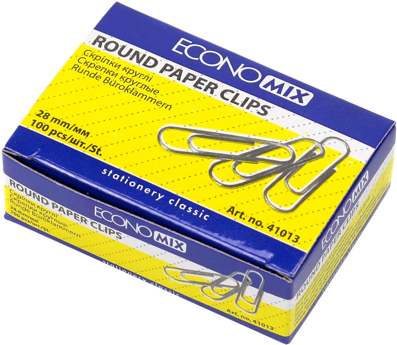 Скрепки Economix 28 мм 100 шт круглые (10) Е41013
