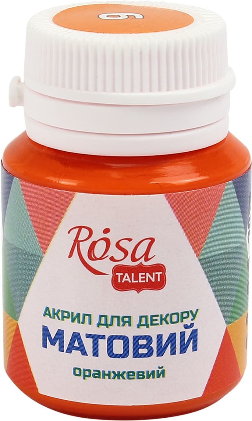 Акрил для декора Rosa Start 20мл матовый оранжевый 20006/9085