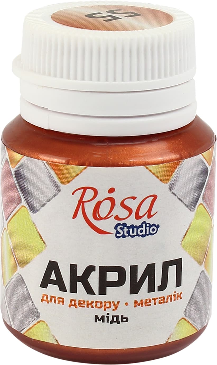 Акрил для декора Rosa Studio 20мл металлик медь 22005/3100