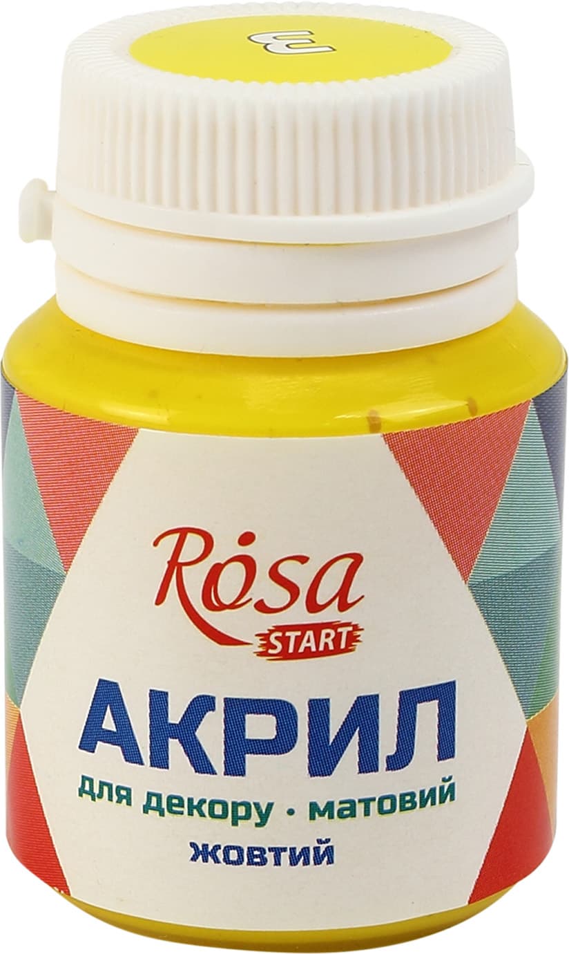 Акрил для декора Rosa Talent 20мл матовый желтый 20003/9054