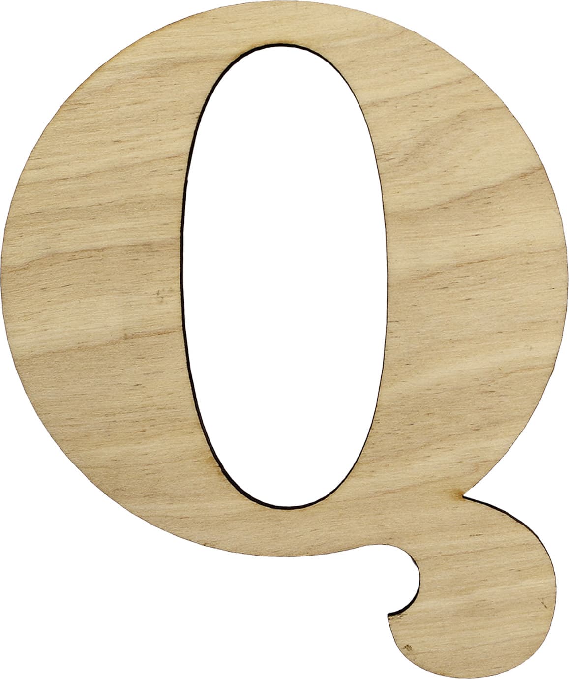 Заготовка фанера літера англійська Q h10см (5)