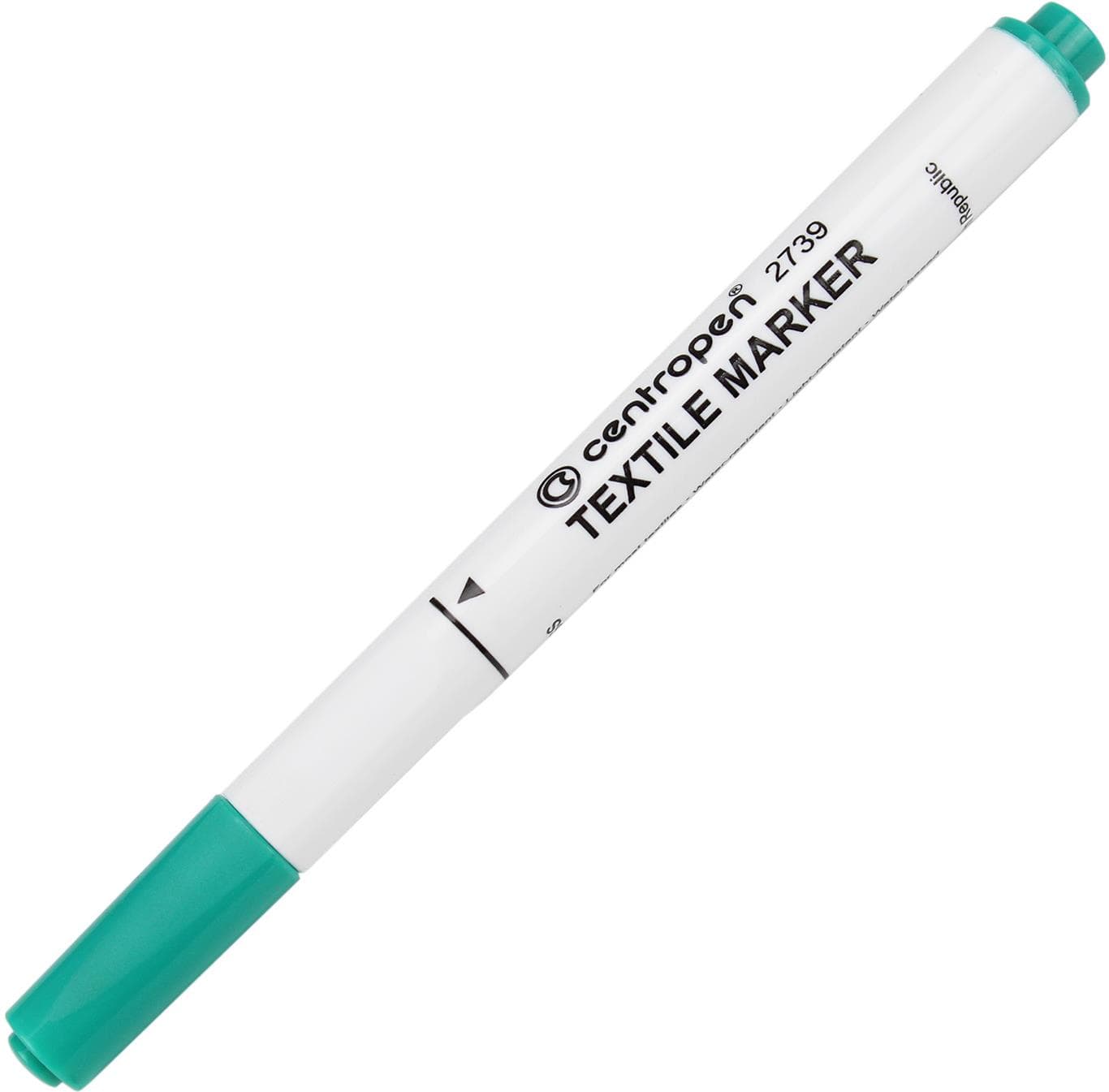 Маркер Centropen Textile 2мм зеленый (10) 2739/04
