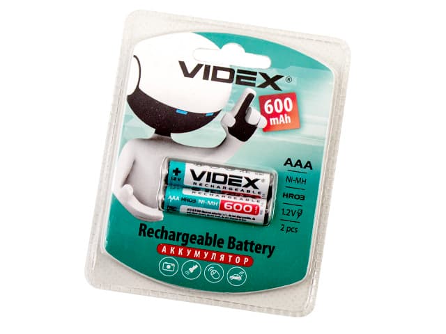 Акумулятори Videx (HR-03, 600 mAh) блістер 2 шт