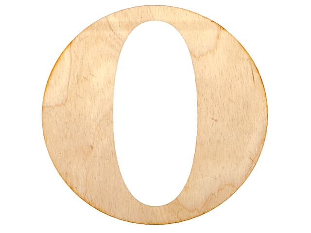 Заготовка фанера літера англійська O h10см (5)