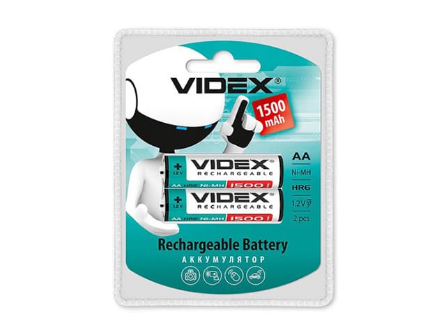 Акумулятори Videx (HR-06, 1500 mAh) блістер 2 шт