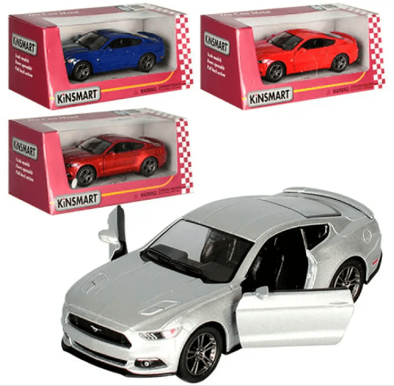 Машина металева Kinsmart 2015 Ford Mustang GT, в коробці 16х8,5х7,5 см (24) (96) №KT-5386-W