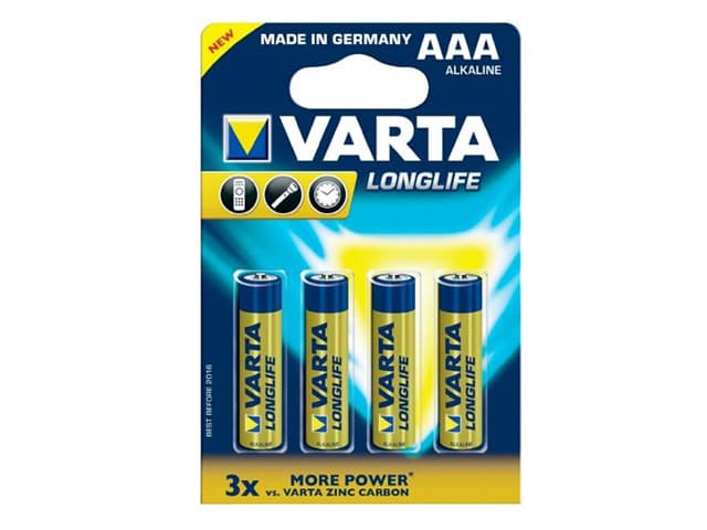Акумулятори Varta R2U Ni-Mh (R-03, 800 mAh) блістер 4 шт (10)