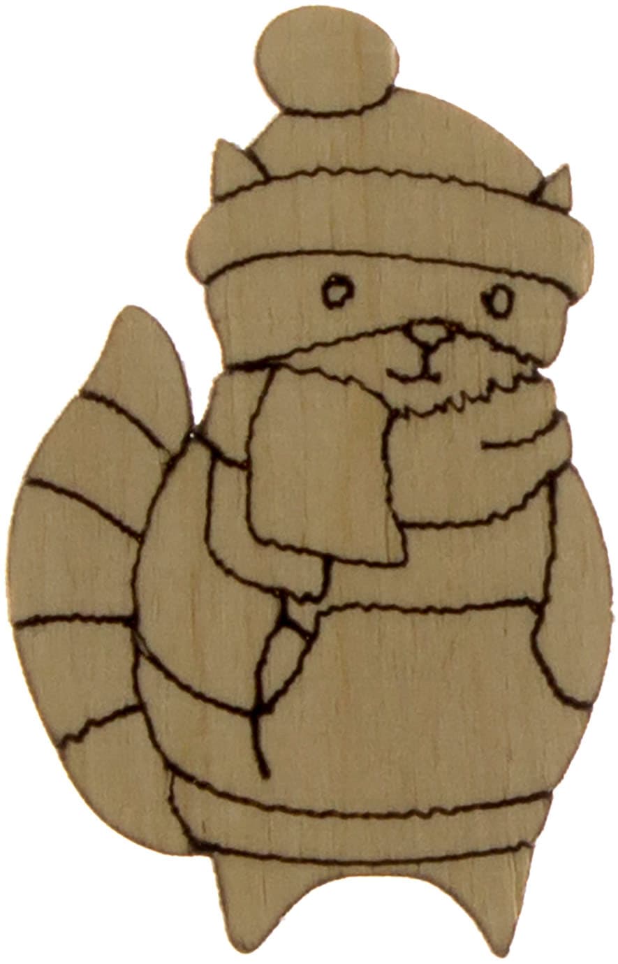 Кот в шапке 4х2 см фанера (5)