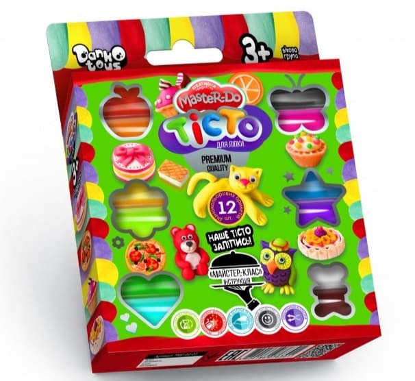Набір креативной творчості Master Do тісто для ліплення, 12 кольорівх20гр DankoToys (20) TMD-02-04