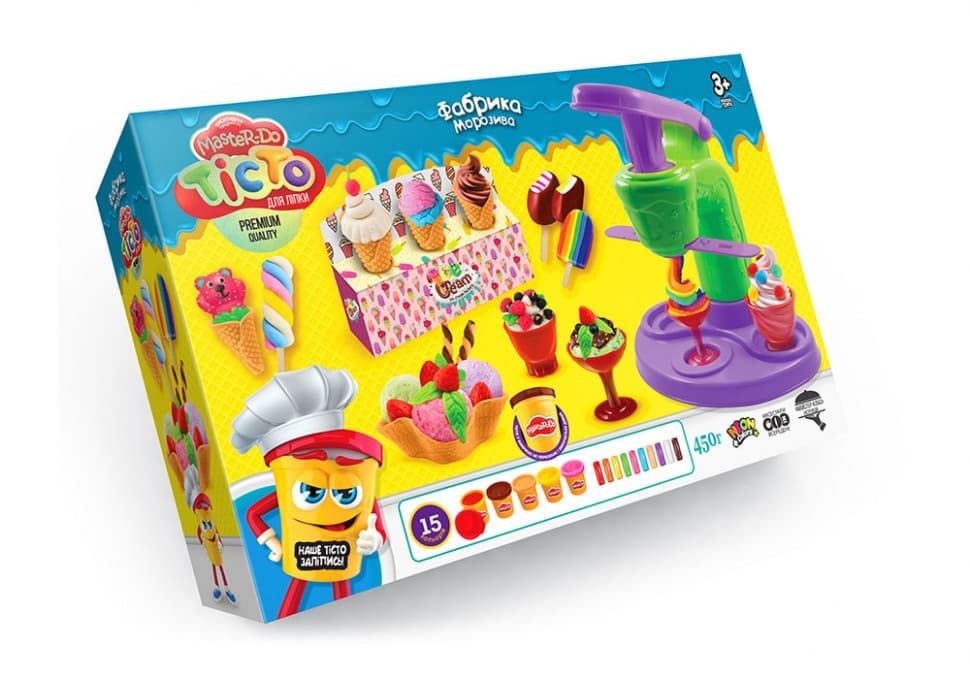 Набір для креативної творчості Master Do тісто для ліплення Фабрика морозива DankoToys (4) TMD-06-01U
