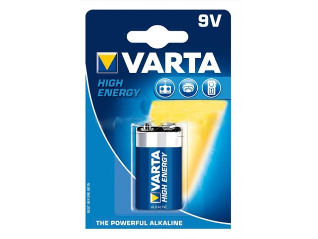 Батарейка Varta Алкалайн 6LR61/1bl high/longlife power крона (10) (50)