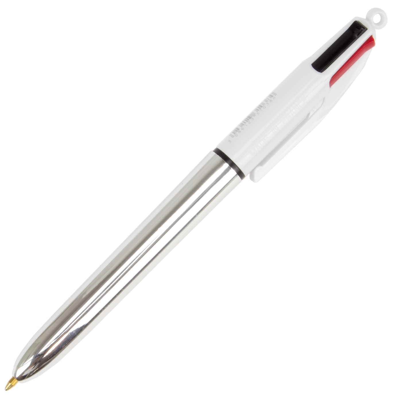 Ручка автоматическая шариковая Bic Колорс Шайн серебрянная 4-х цветная (12) 919380/3979