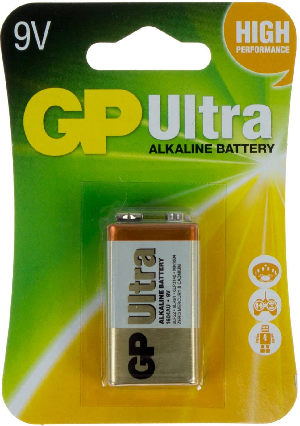 Батарейка GP Ultra 9 v 1604AU-5UE1 6LF22/1bl крона (10)