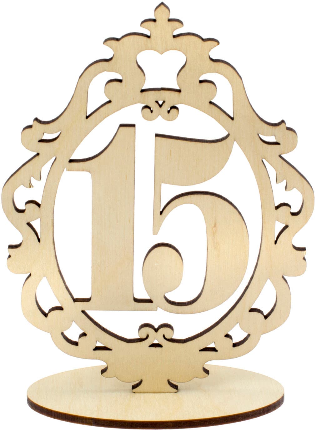 Номерки на стіл 15х11см 15 фанера