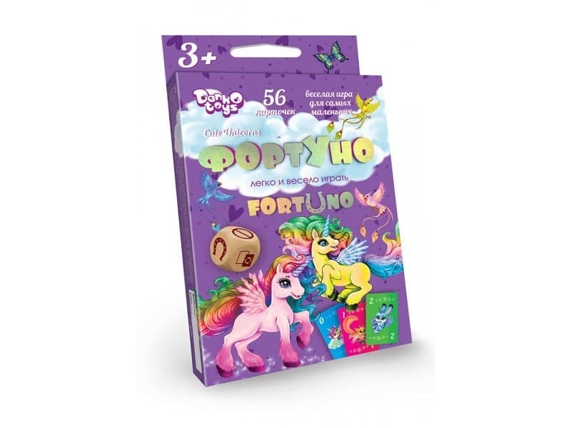 Гра ФортУно Cute Unicorns розвиваюча DankoToys (32) UF-04-01U