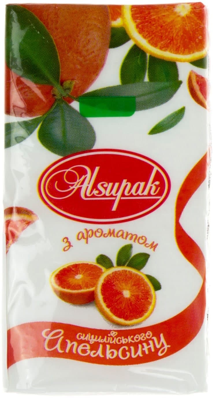 Платочки бумажные Alsupak Сицилийский апельсин (10) (160)