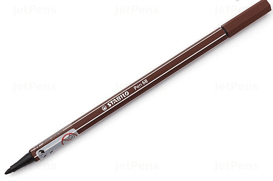 Маркер-кисточка "Stabilo 68" №45 Brown(10)