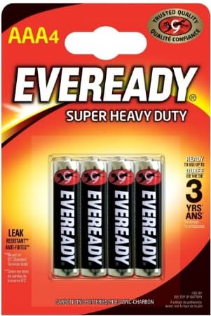 Батарейки Energizer Eveready Super Heavy Duty R-03 / блістер 4 шт (12)