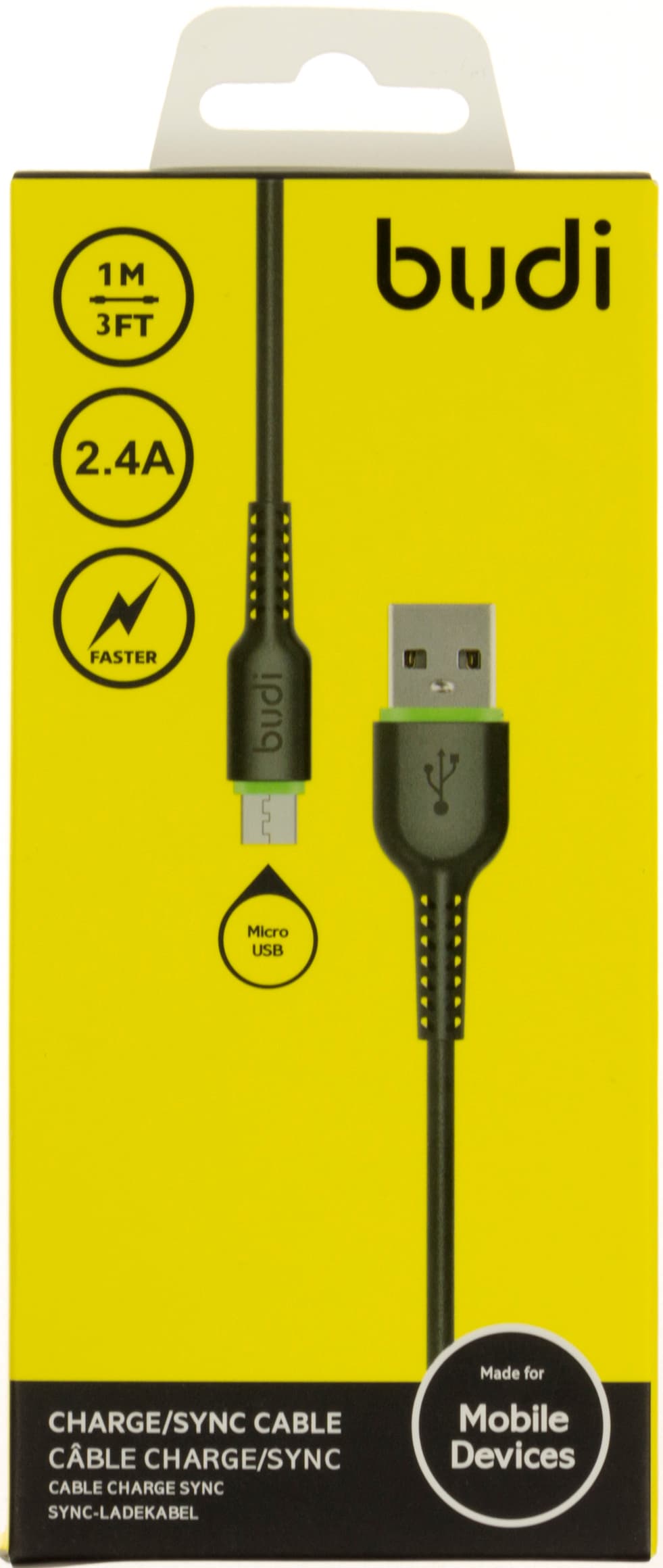 USB-кабель > micro USB Budi 2.4 A 1м №M8J158M
