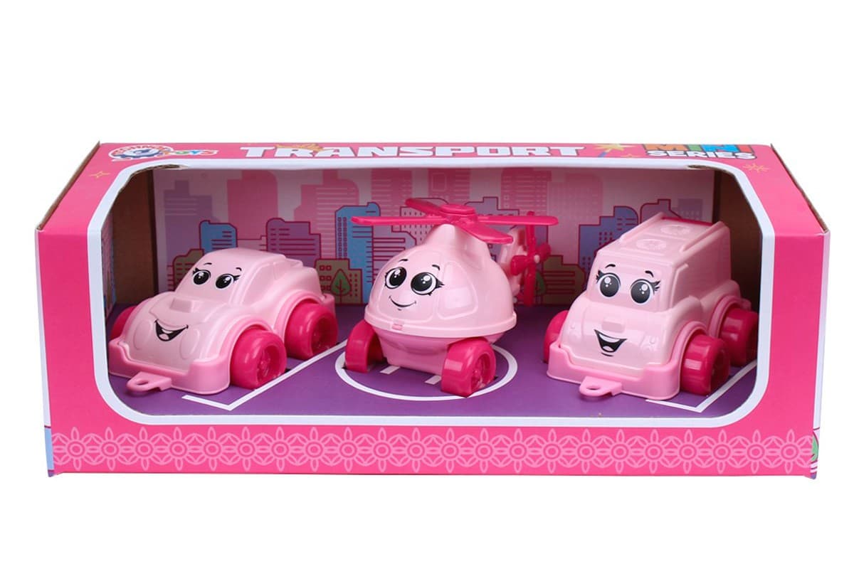 Набір Транспорт "Міні" Pink, 3шт в кор-ці №8003/Технокомп/(10)