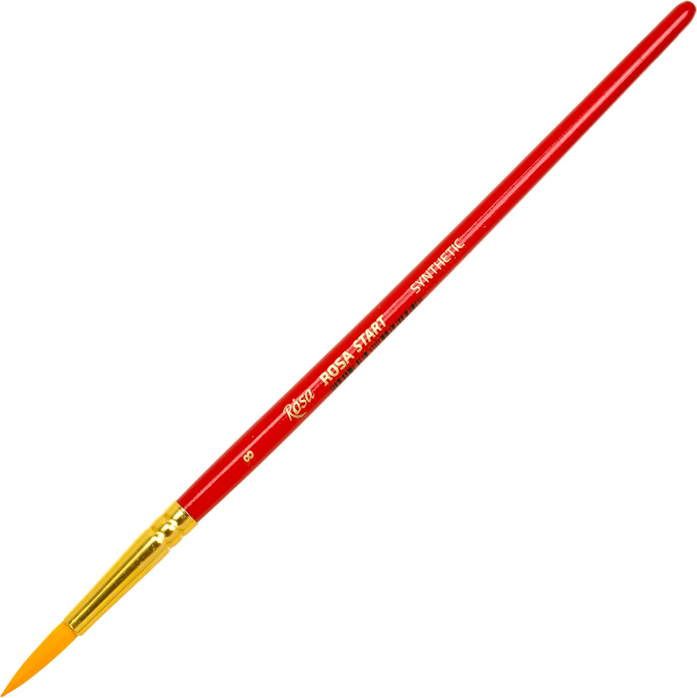 Кисточка художественная Rosa Start синтетика, круглая 8, короткая ручка (6) 18750108