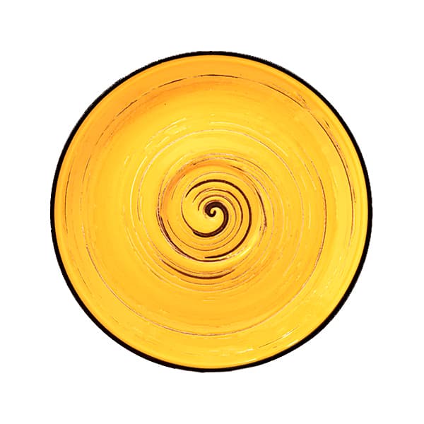 Блюдце керамічне Spiral Yellow 15 см Wilmax (6) (48) №WL-669436/4369