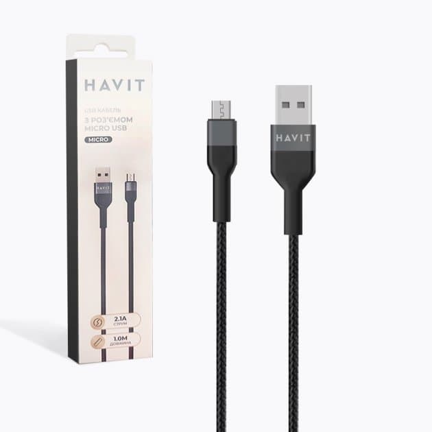  USB-кабель > Type-C Havit HV-CB623C 2.1A 1 м black
