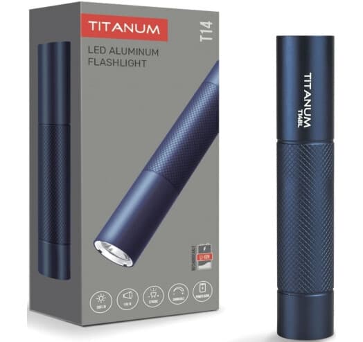 Ліхтар акум. "Titanum" 300lm 5000K LED blue №TLF-T14BL