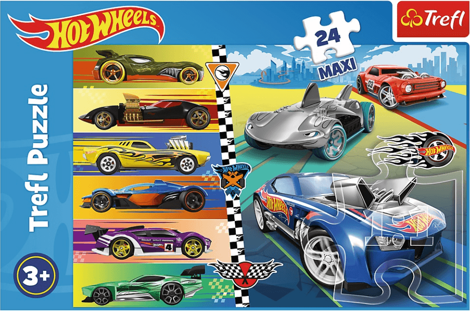 Пазли Trefl 24ел. Maxi Швидкі перегони. Hot Wheels №14362