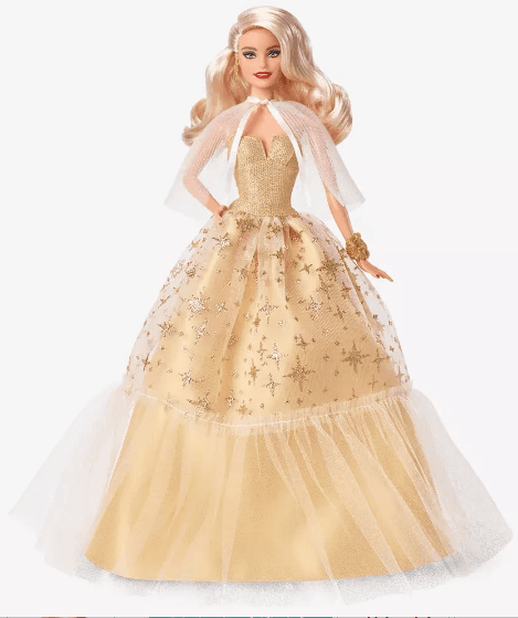 Кукла "праздничная" в роскошном золотистом платье №HJX04/Barbie/(3)