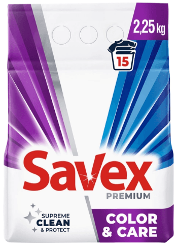 Прал. порошок 2,25кг автомат "Savex" Color&Care(6)