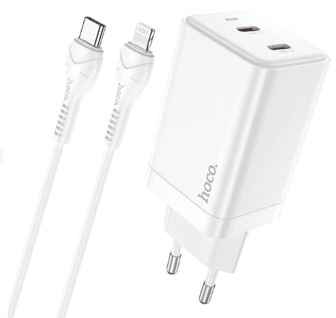 Зарядное устройство Hoco N23 быстрая зарядка 2Type-C 45W white (11)