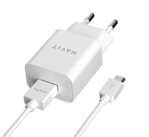 Зарядное устройство Havit №HV-ST111 USB microUSB 2A 1м cable white