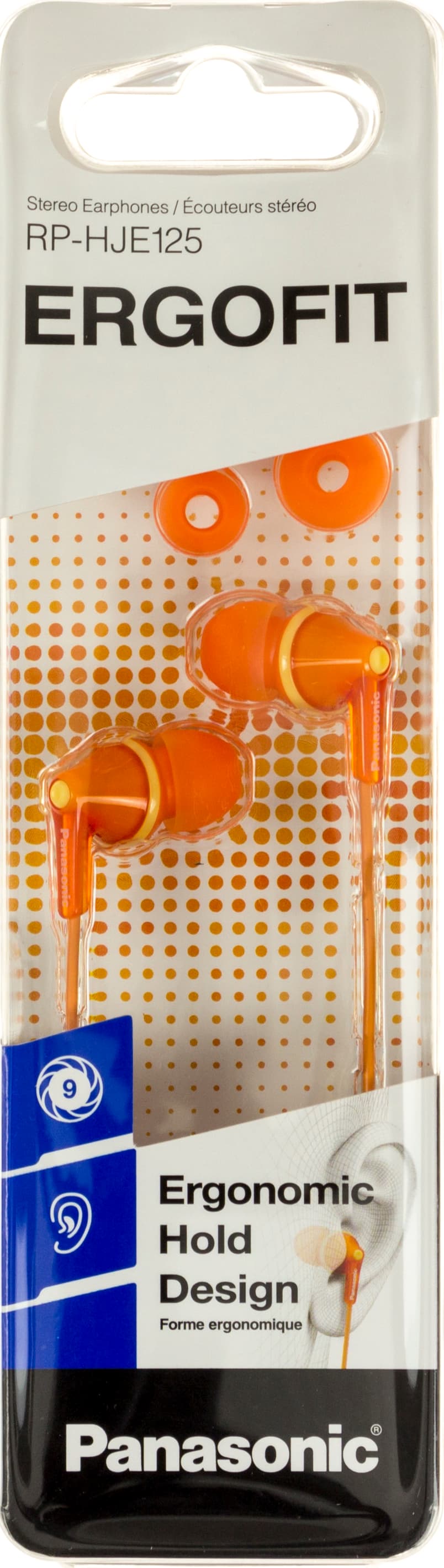 Наушники вакуумные Panasonic RP-HJE125E-D orange(10)