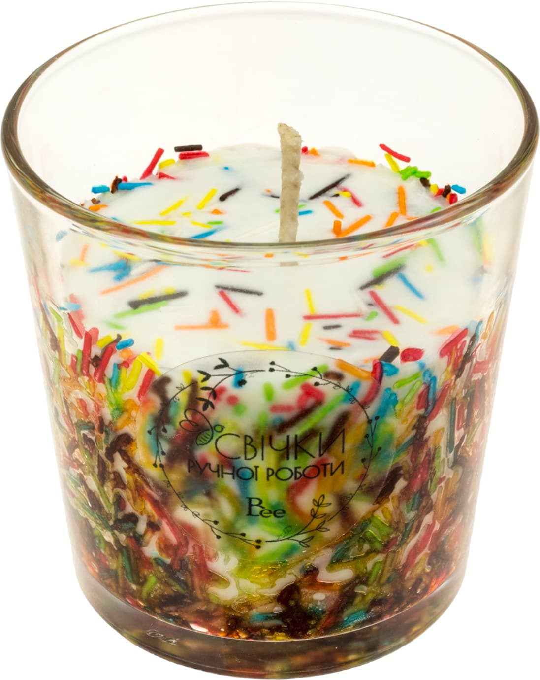 Свічка "Happy Birthday" в склянці