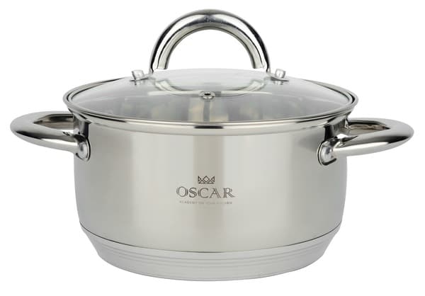 Каструля нерж. "Oscar Chef" 22см 4,6л з кришкою №OSR-2000-22(4)