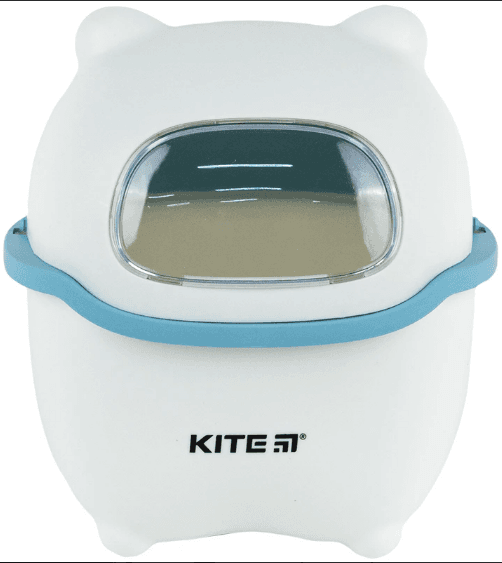 Контейнер для сміття "Kite" настільний,біло-блакитний №K24-009-6(10)