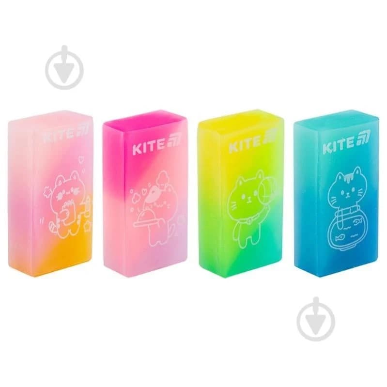 Ластик "Kite" Jelly cat цветная,ассорти №K24-143(24)(864)