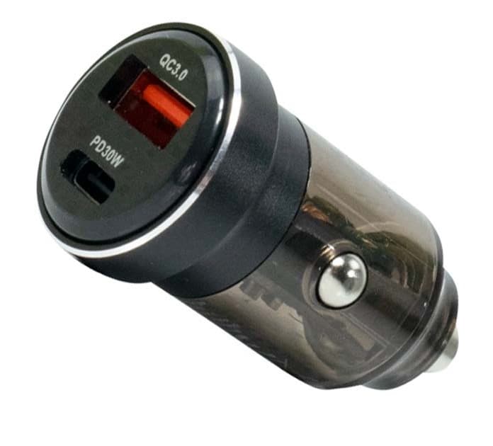 Зарядний пристрій авто Budi №CC633B швидка зарядка 1USB+Type-C 18W black/Breidon/