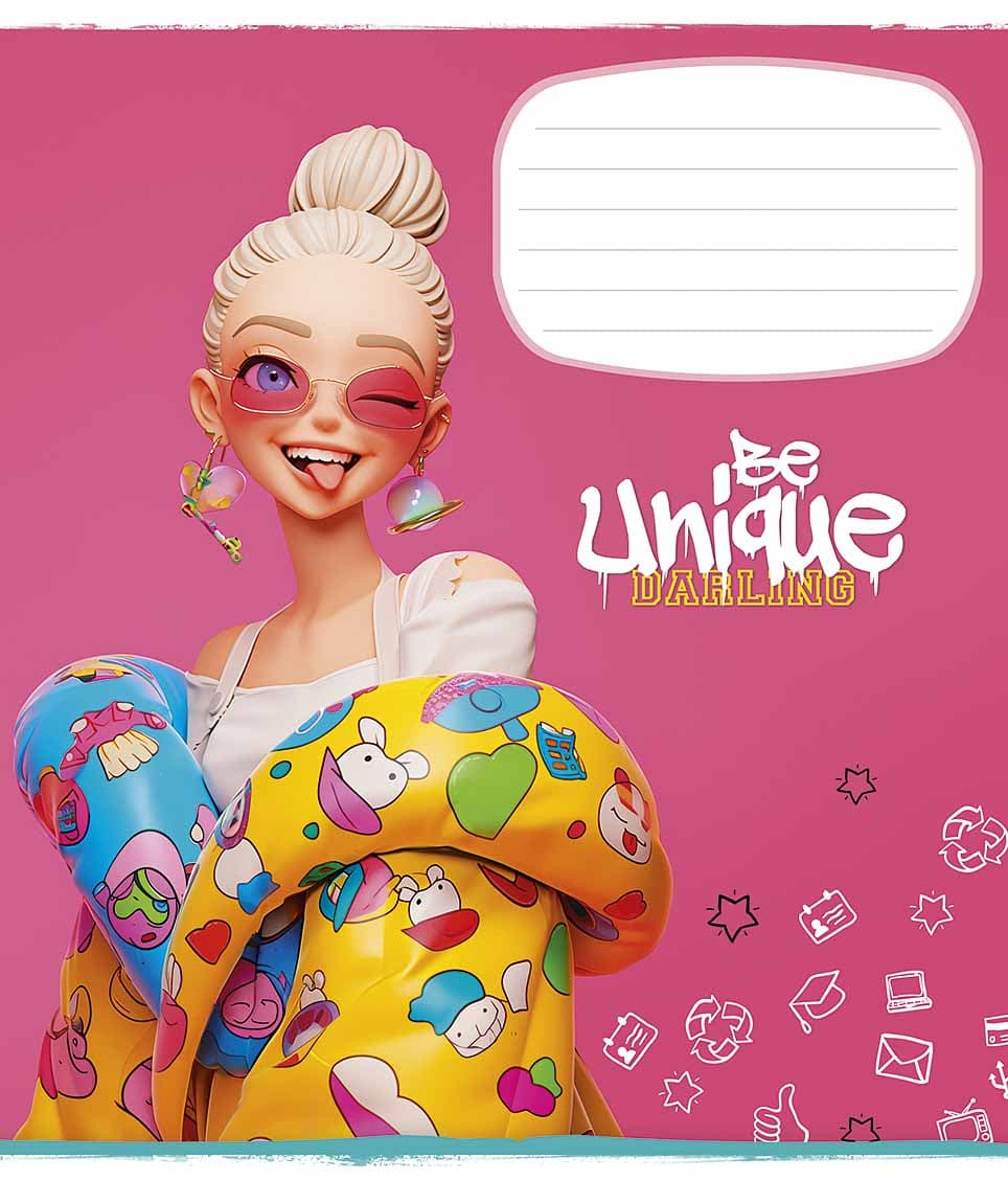 Зошит 18арк. лін. Школярик "Be unique" виб. УФ-лак №018-3455L(25)(250)